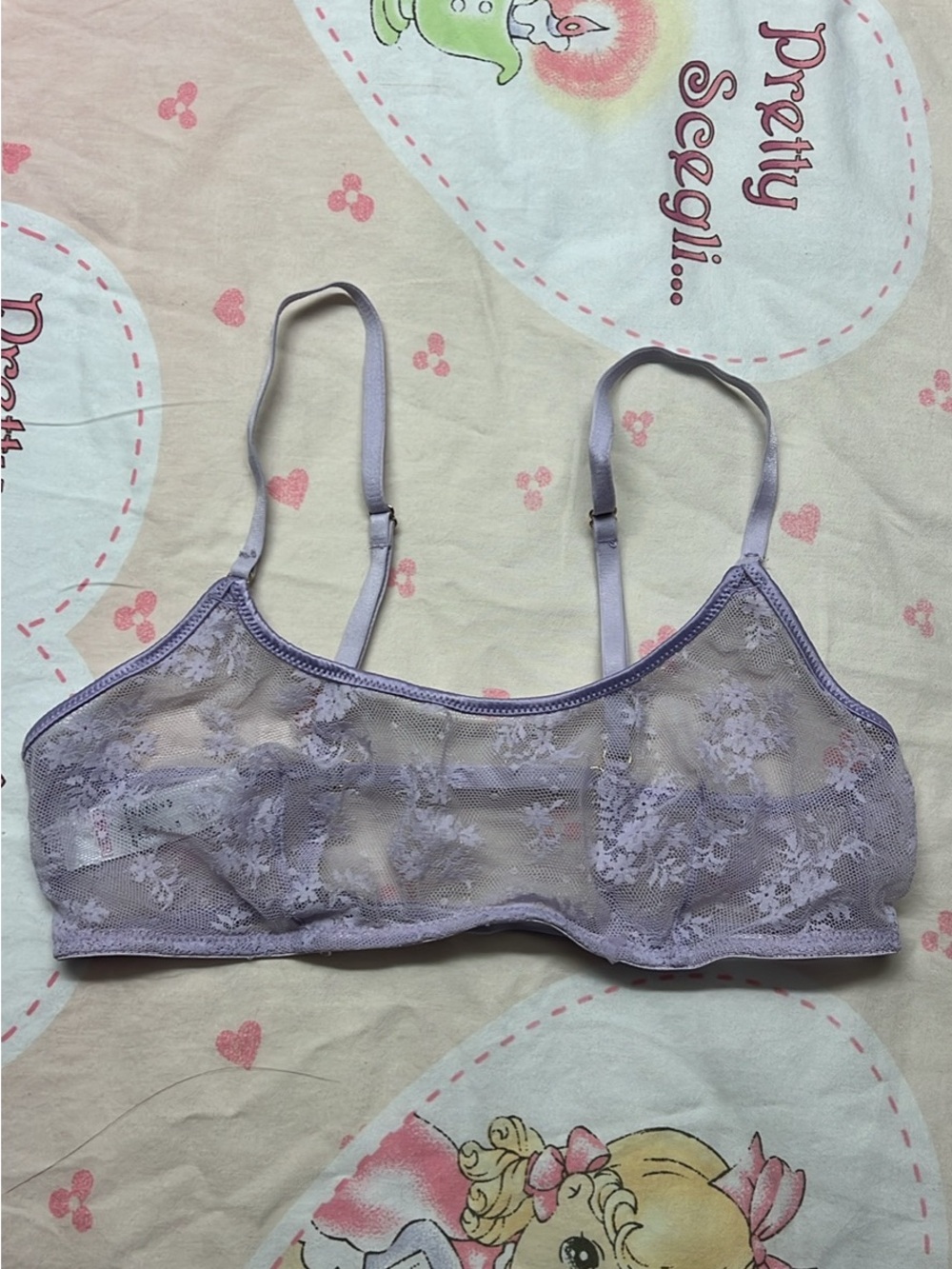 6ixty8ight light purple lace bralette